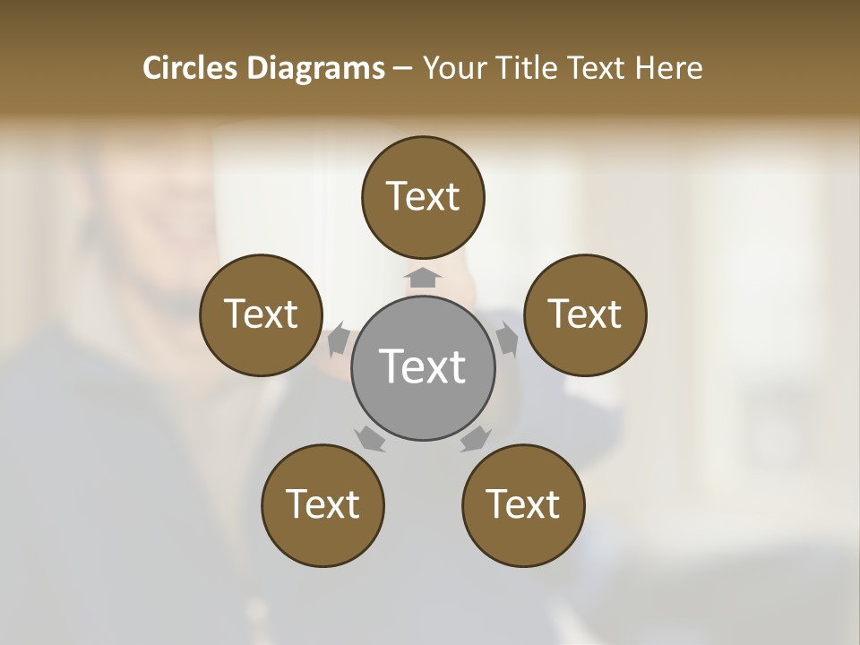 Man Offering Coffee Cup PowerPoint Template