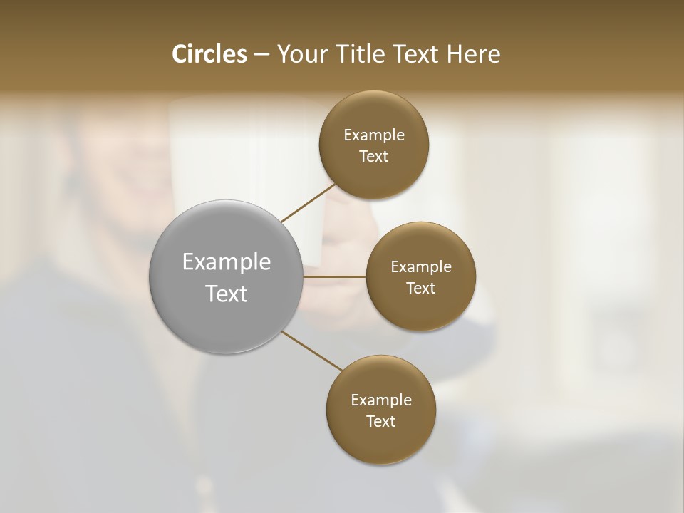 Man Offering Coffee Cup PowerPoint Template