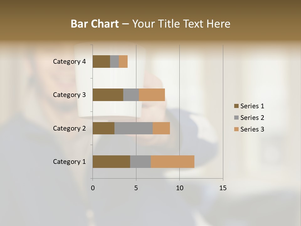 Man Offering Coffee Cup PowerPoint Template