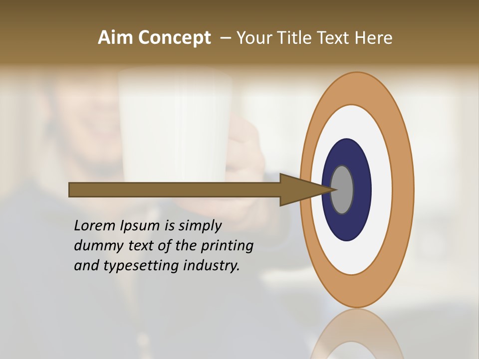 Man Offering Coffee Cup PowerPoint Template