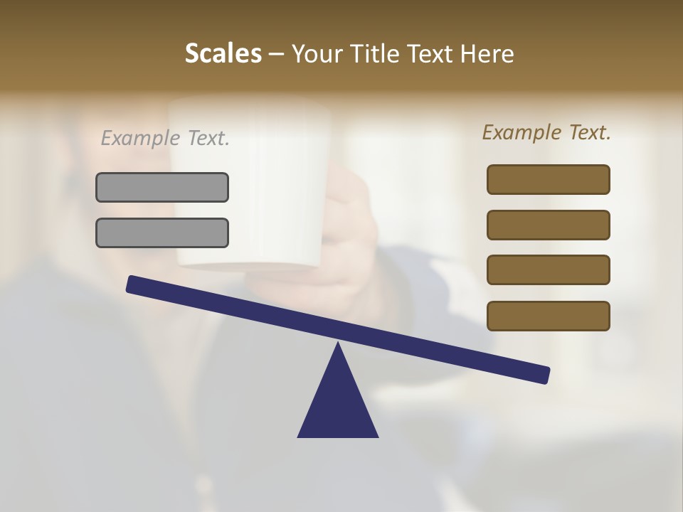Man Offering Coffee Cup PowerPoint Template