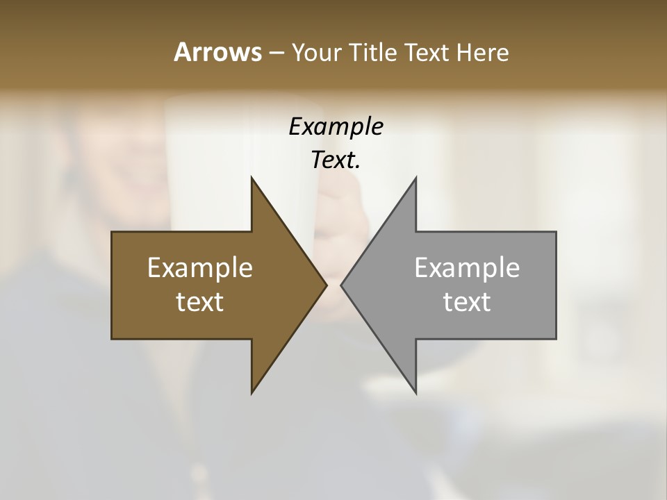 Man Offering Coffee Cup PowerPoint Template