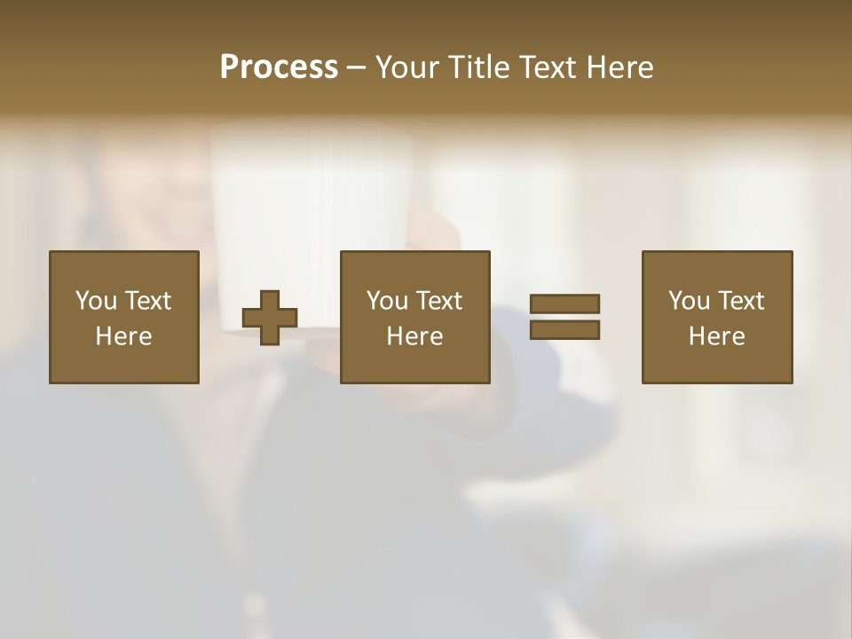Man Offering Coffee Cup PowerPoint Template