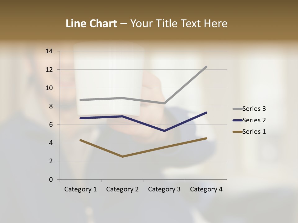 Man Offering Coffee Cup PowerPoint Template