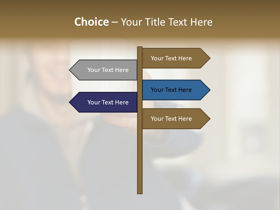 Man Offering Coffee Cup PowerPoint Template