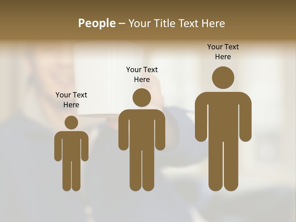 Man Offering Coffee Cup PowerPoint Template