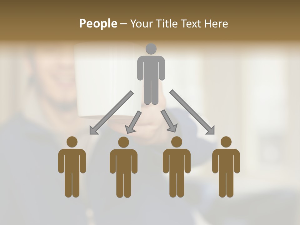 Man Offering Coffee Cup PowerPoint Template