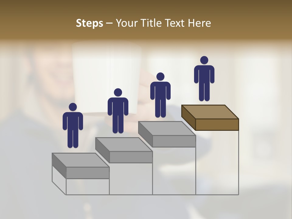 Man Offering Coffee Cup PowerPoint Template