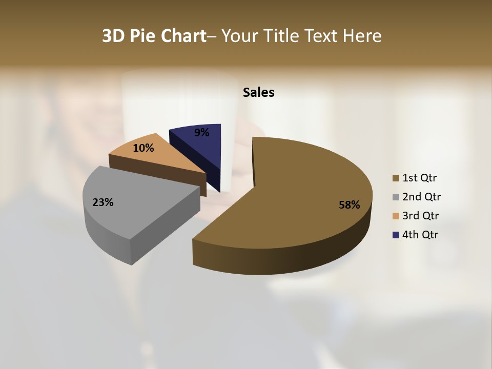 Man Offering Coffee Cup PowerPoint Template