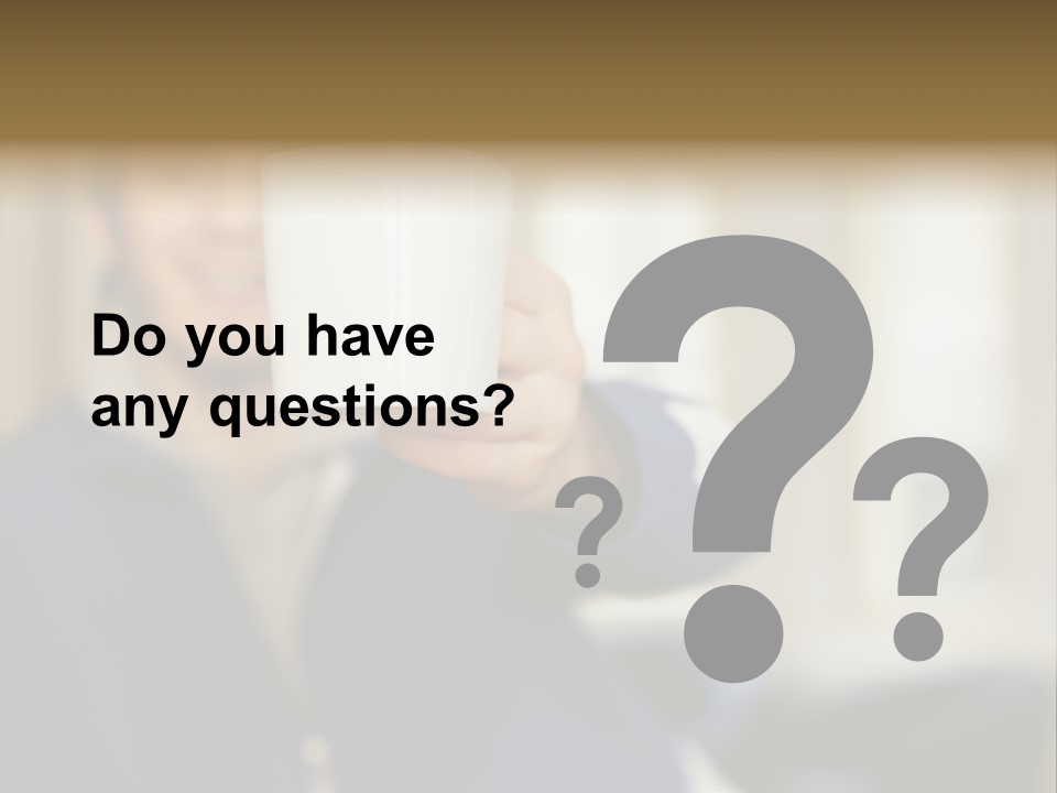 Man Offering Coffee Cup PowerPoint Template