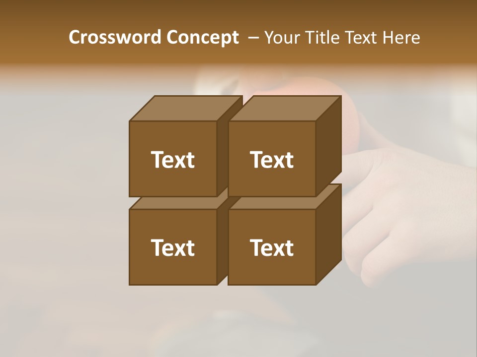 Man Sitting On Floor Holding An Orange PowerPoint Template