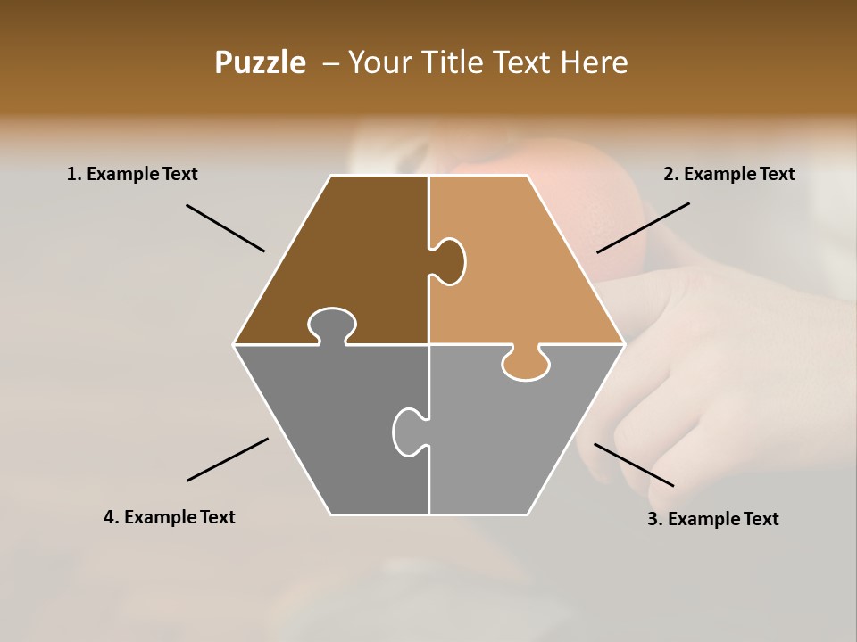 Man Sitting On Floor Holding An Orange PowerPoint Template