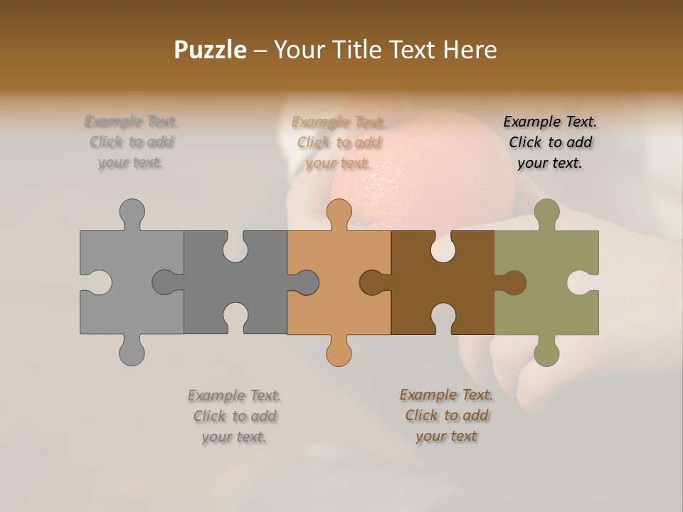 Man Sitting On Floor Holding An Orange PowerPoint Template