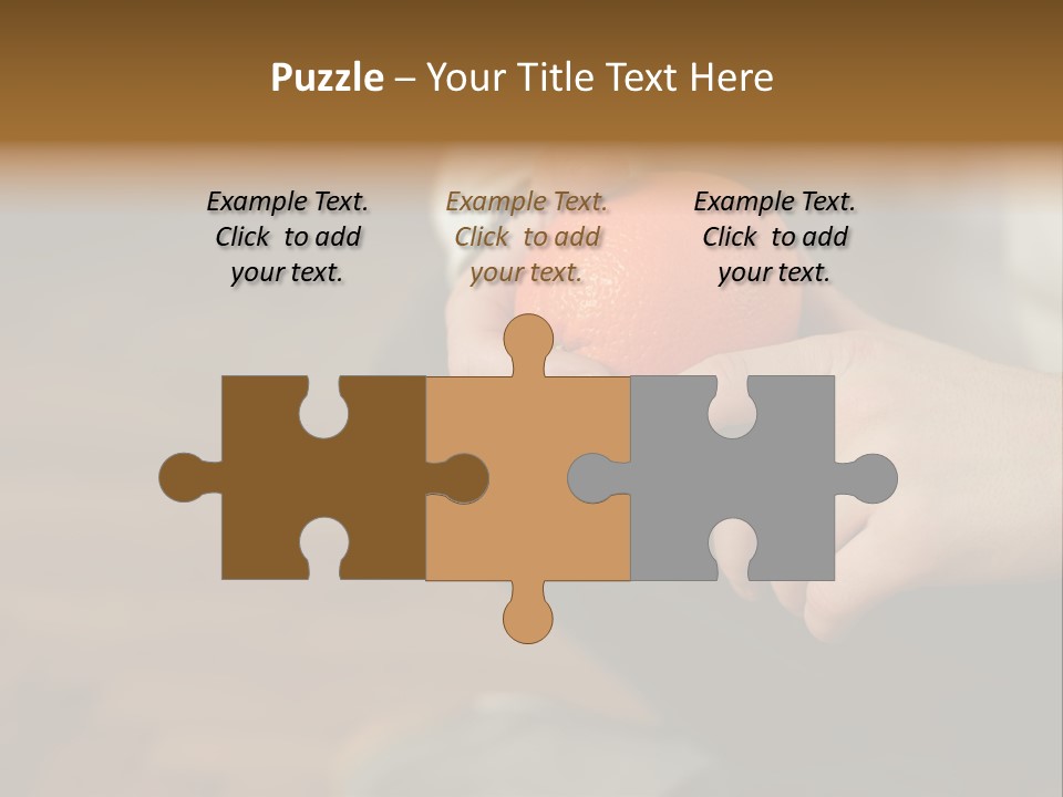 Man Sitting On Floor Holding An Orange PowerPoint Template