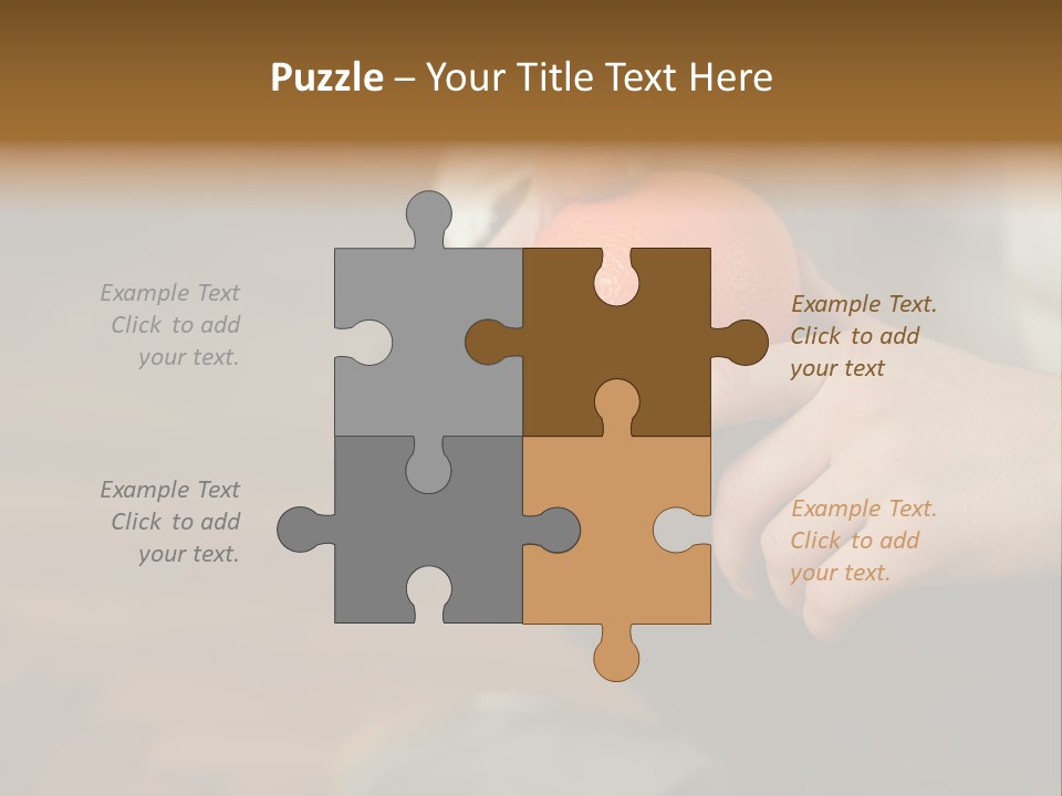 Man Sitting On Floor Holding An Orange PowerPoint Template