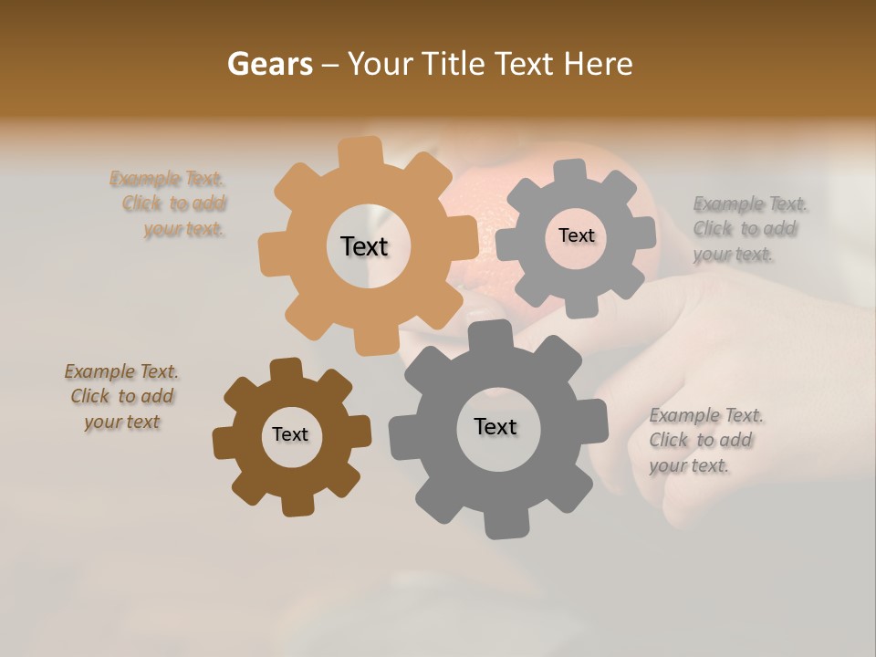 Man Sitting On Floor Holding An Orange PowerPoint Template