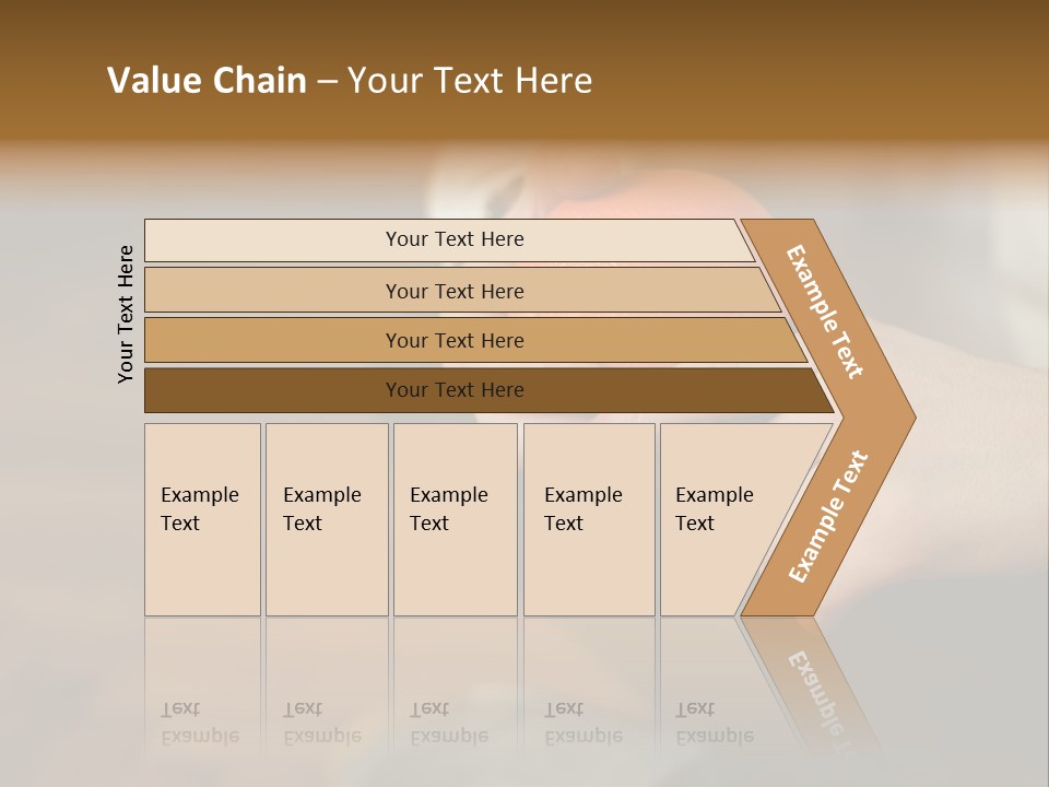 Man Sitting On Floor Holding An Orange PowerPoint Template