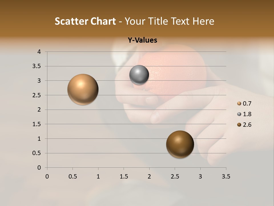 Man Sitting On Floor Holding An Orange PowerPoint Template
