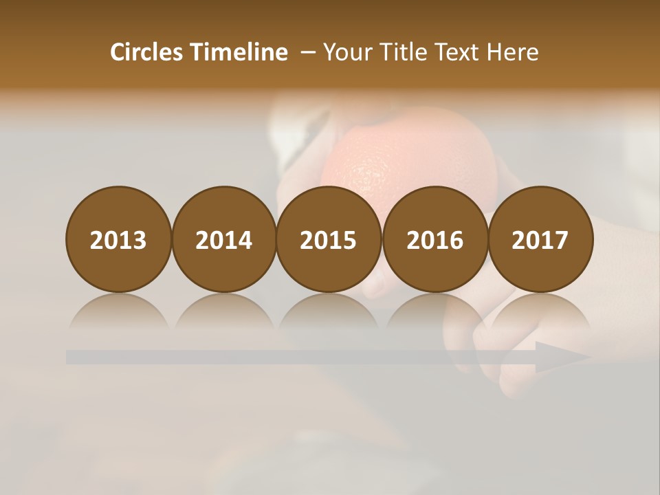 Man Sitting On Floor Holding An Orange PowerPoint Template