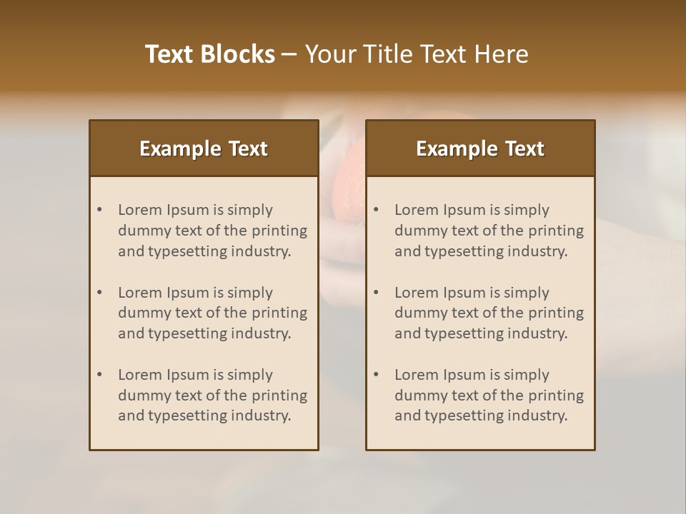 Man Sitting On Floor Holding An Orange PowerPoint Template