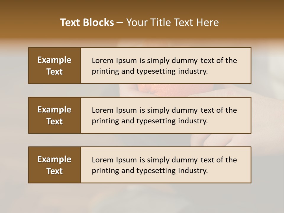 Man Sitting On Floor Holding An Orange PowerPoint Template