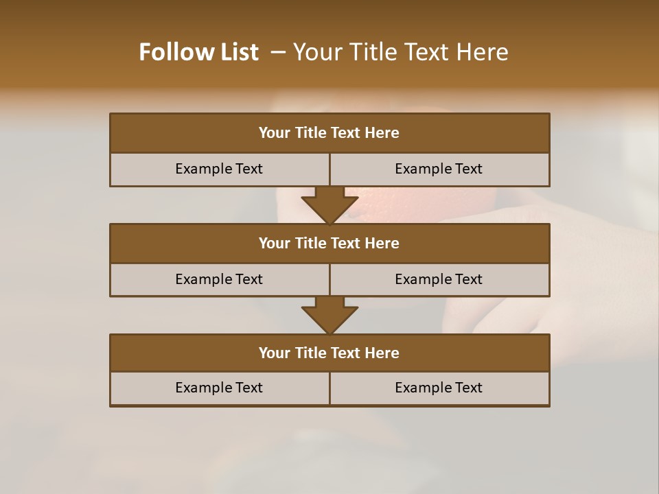 Man Sitting On Floor Holding An Orange PowerPoint Template