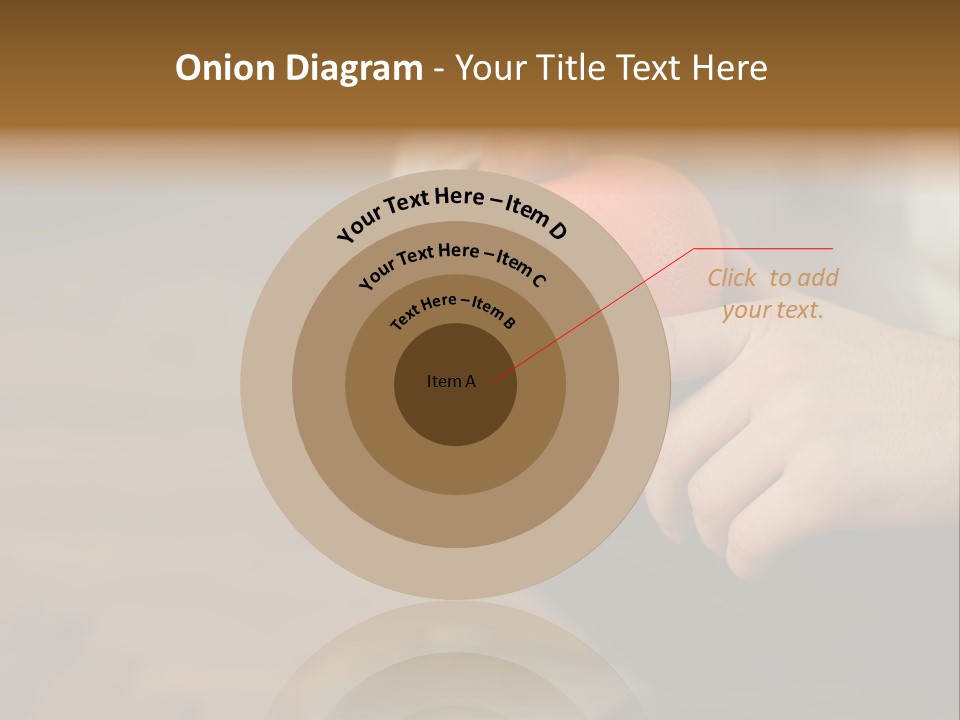 Man Sitting On Floor Holding An Orange PowerPoint Template