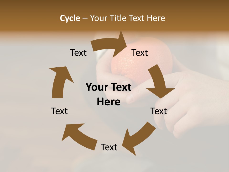 Man Sitting On Floor Holding An Orange PowerPoint Template