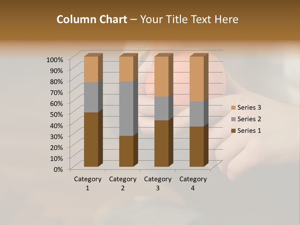 Man Sitting On Floor Holding An Orange PowerPoint Template