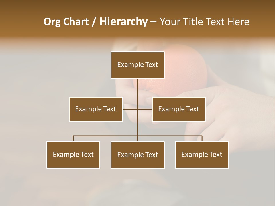 Man Sitting On Floor Holding An Orange PowerPoint Template
