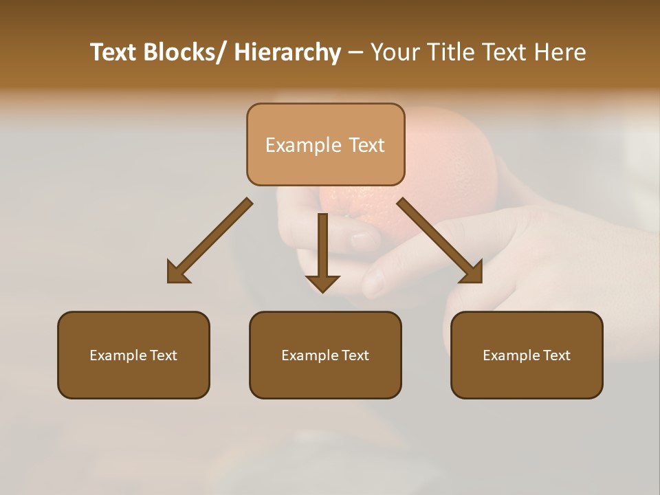Man Sitting On Floor Holding An Orange PowerPoint Template