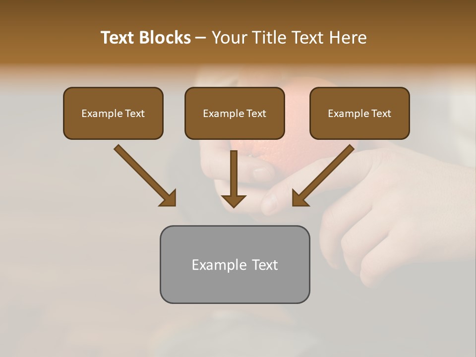 Man Sitting On Floor Holding An Orange PowerPoint Template