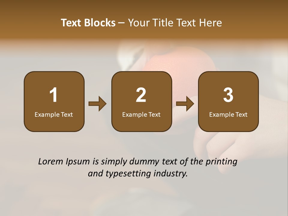 Man Sitting On Floor Holding An Orange PowerPoint Template