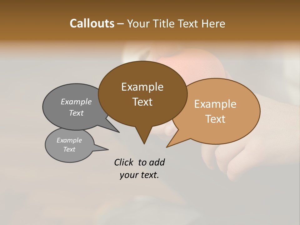 Man Sitting On Floor Holding An Orange PowerPoint Template