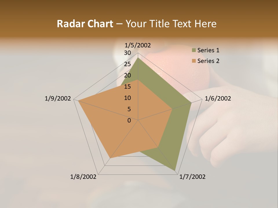 Man Sitting On Floor Holding An Orange PowerPoint Template