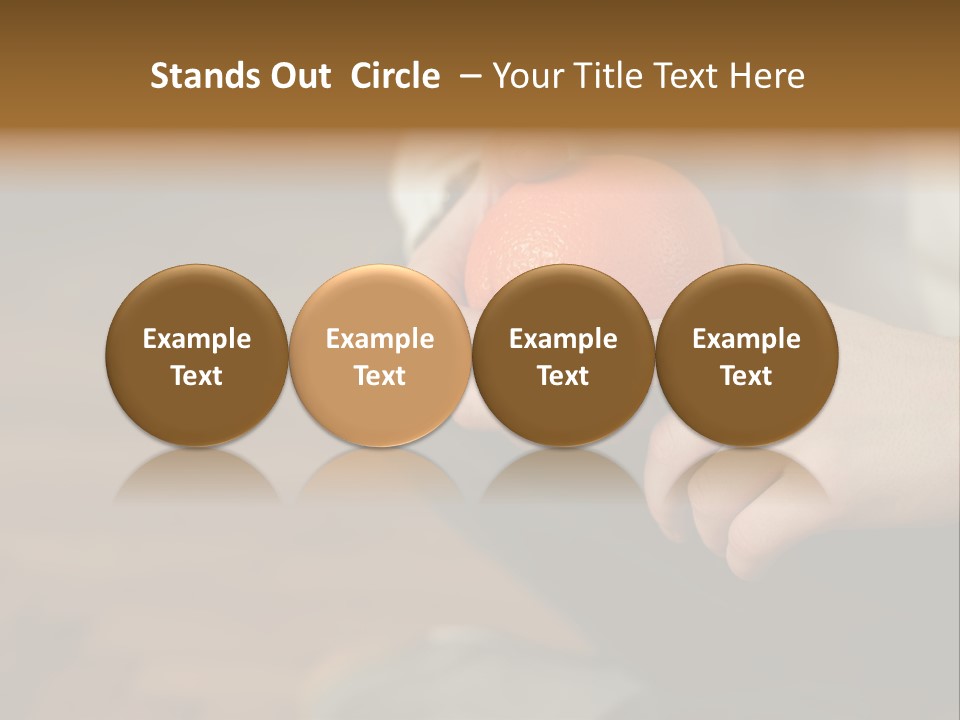 Man Sitting On Floor Holding An Orange PowerPoint Template