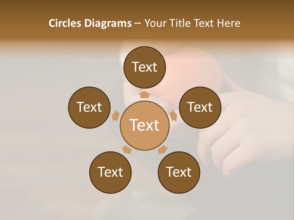 Man Sitting On Floor Holding An Orange PowerPoint Template