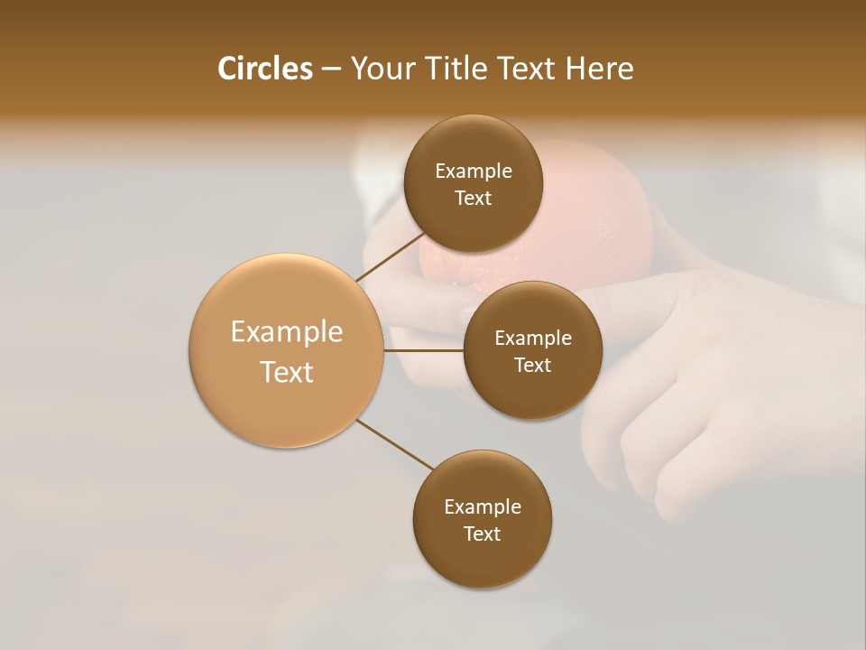 Man Sitting On Floor Holding An Orange PowerPoint Template