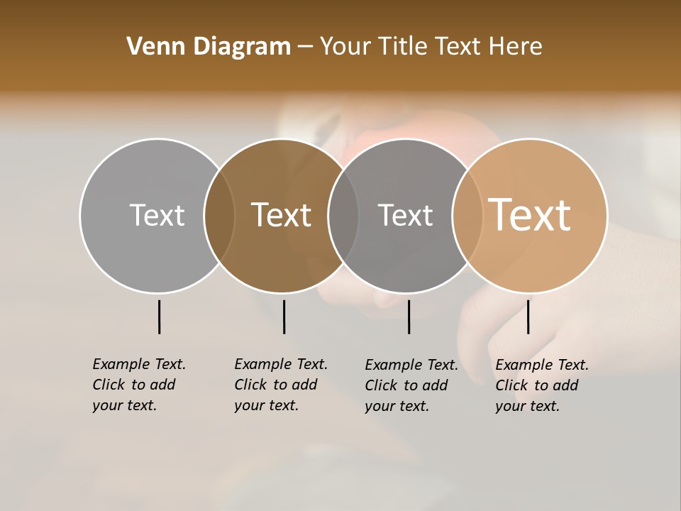Man Sitting On Floor Holding An Orange PowerPoint Template