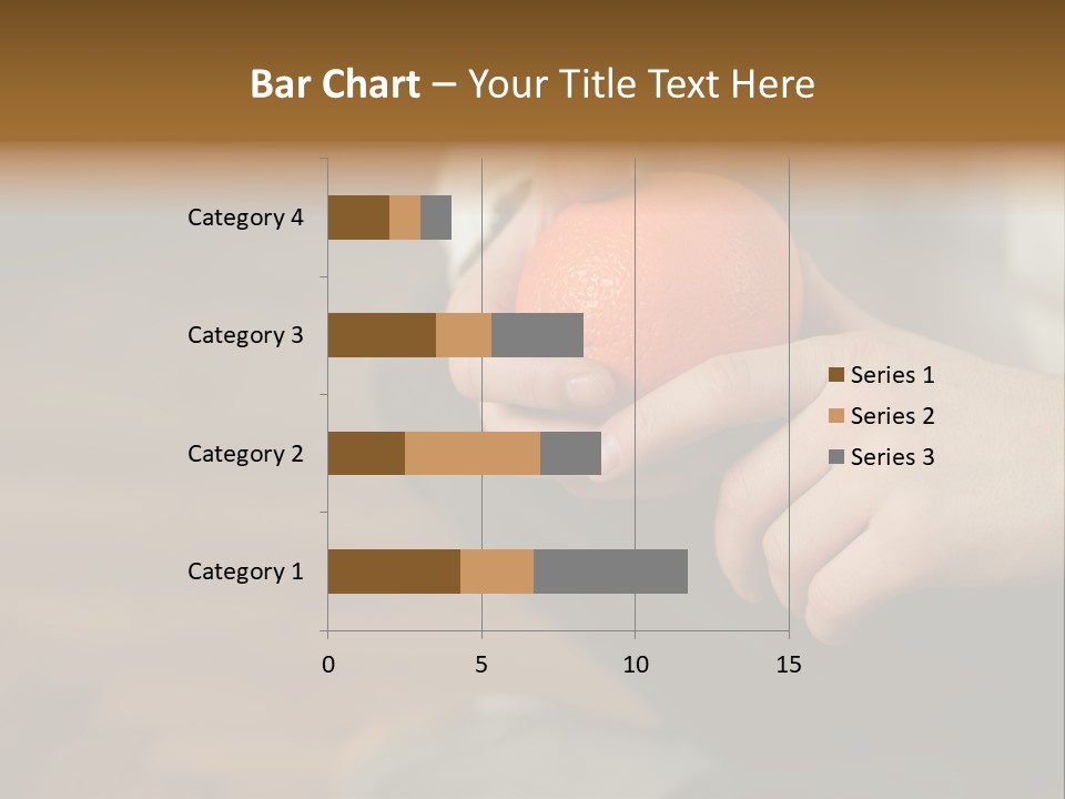 Man Sitting On Floor Holding An Orange PowerPoint Template