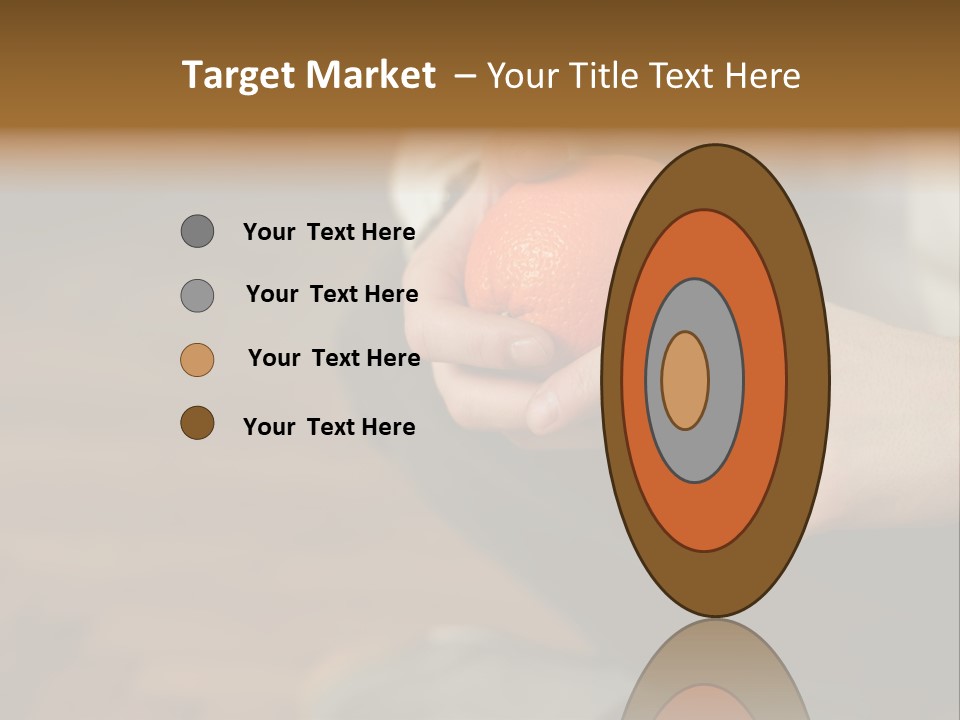 Man Sitting On Floor Holding An Orange PowerPoint Template