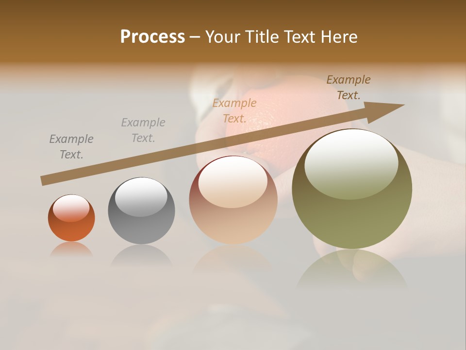 Man Sitting On Floor Holding An Orange PowerPoint Template