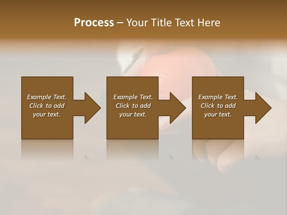 Man Sitting On Floor Holding An Orange PowerPoint Template