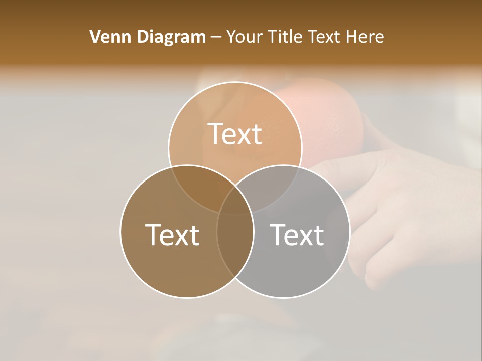 Man Sitting On Floor Holding An Orange PowerPoint Template