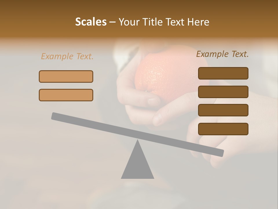 Man Sitting On Floor Holding An Orange PowerPoint Template