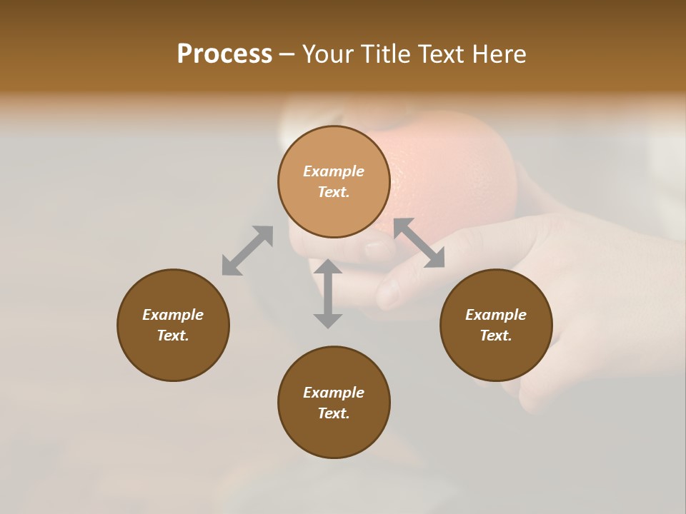 Man Sitting On Floor Holding An Orange PowerPoint Template