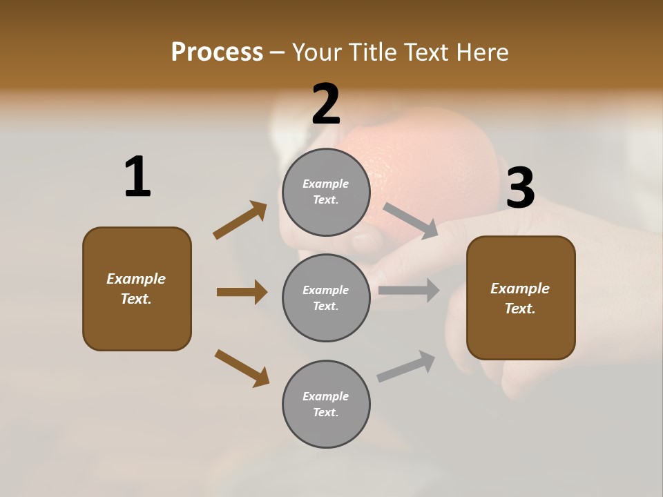 Man Sitting On Floor Holding An Orange PowerPoint Template