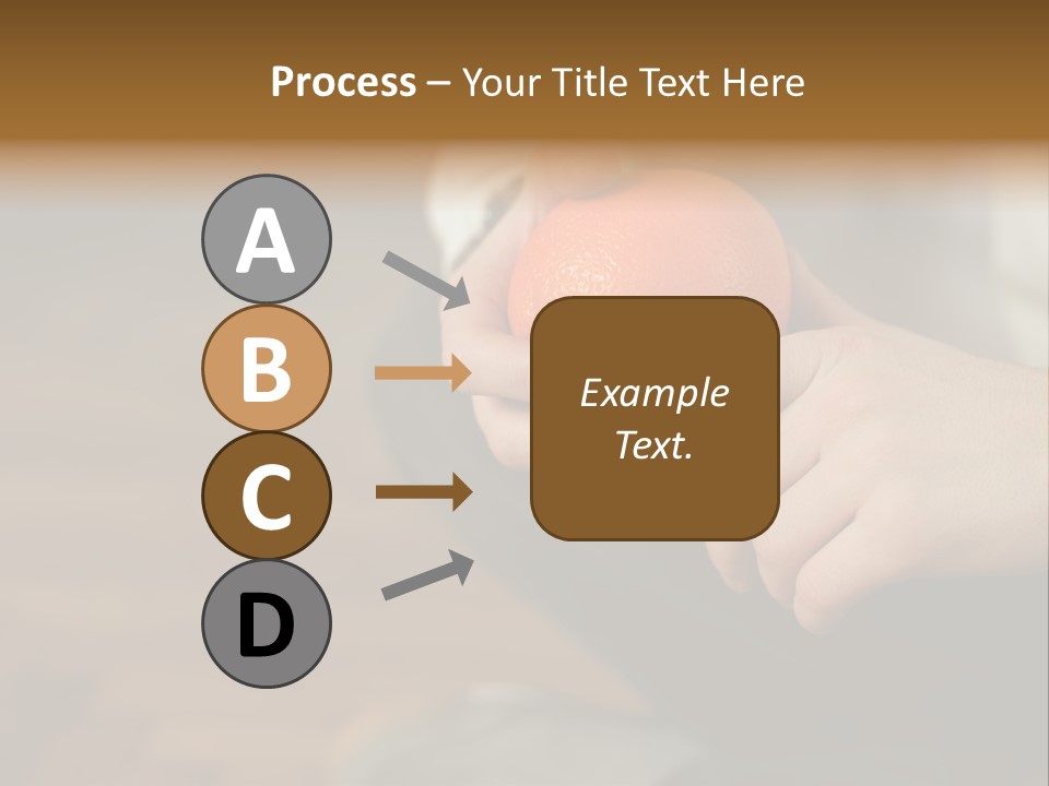Man Sitting On Floor Holding An Orange PowerPoint Template