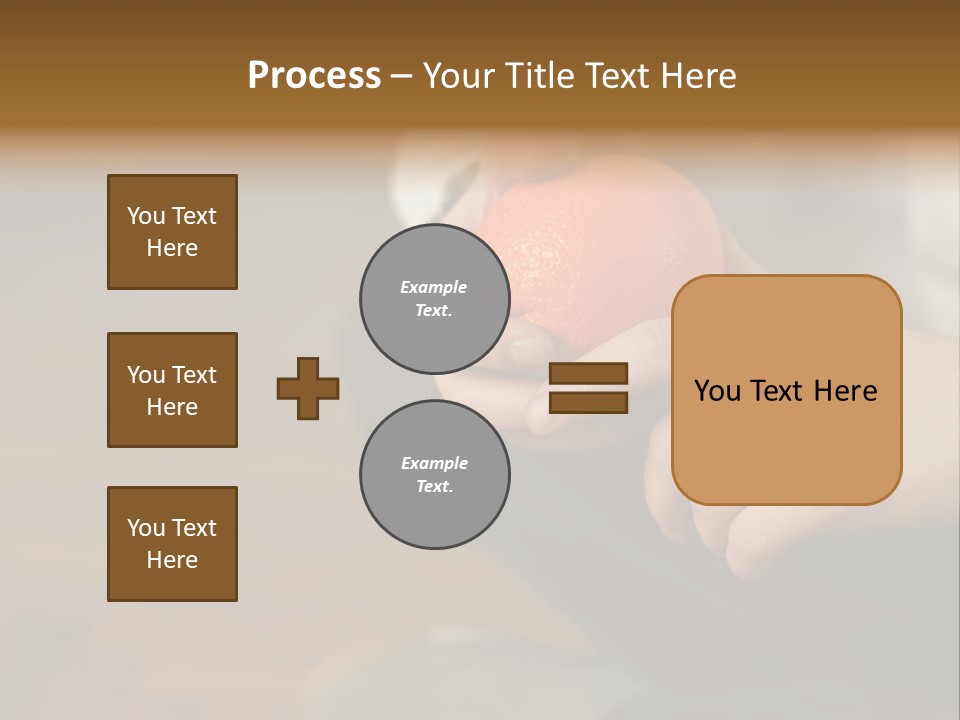 Man Sitting On Floor Holding An Orange PowerPoint Template