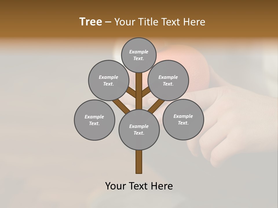 Man Sitting On Floor Holding An Orange PowerPoint Template